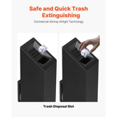 Wall Mounted Cigarette Ashtray Outdoor Cylinder Butt Receptacle Commercial Smokers Outpost Container for Patio Office Bar Black